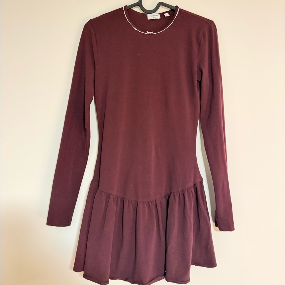 Aritzia Long Sleeve Burgundy Dress